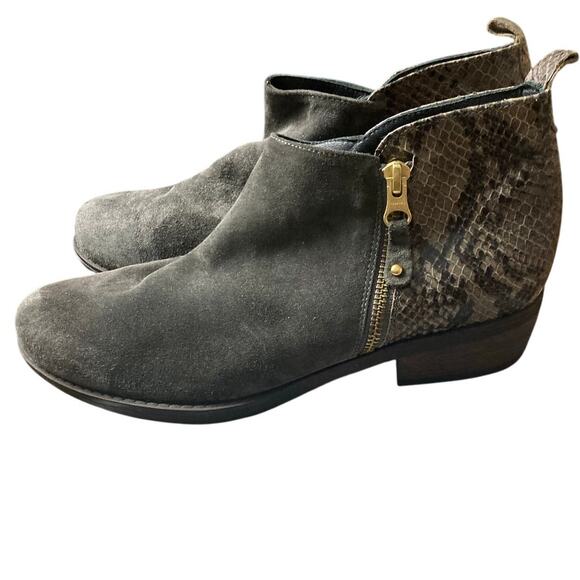 Eric Michael‎ Shooties Suede & Reptile Mix Media Sz 40 (9) - Picture 1 of 8